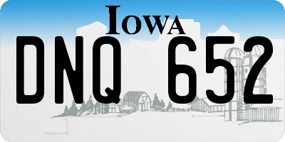IA license plate DNQ652