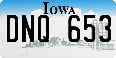 IA license plate DNQ653