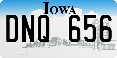 IA license plate DNQ656