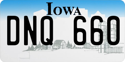 IA license plate DNQ660