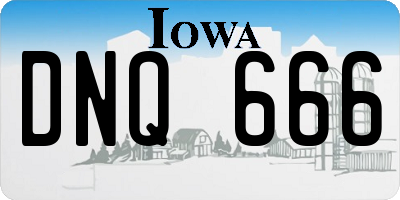 IA license plate DNQ666