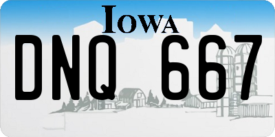 IA license plate DNQ667