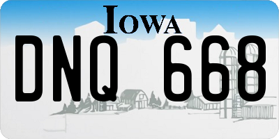 IA license plate DNQ668