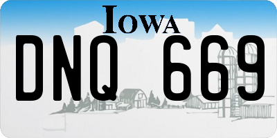 IA license plate DNQ669