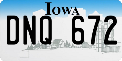 IA license plate DNQ672