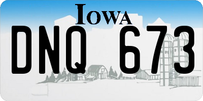 IA license plate DNQ673