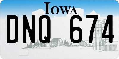 IA license plate DNQ674