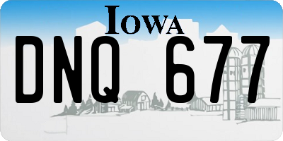 IA license plate DNQ677