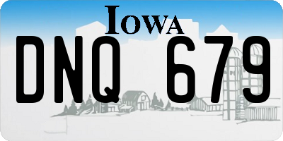 IA license plate DNQ679
