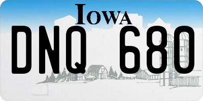 IA license plate DNQ680