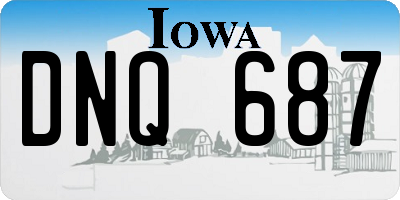 IA license plate DNQ687