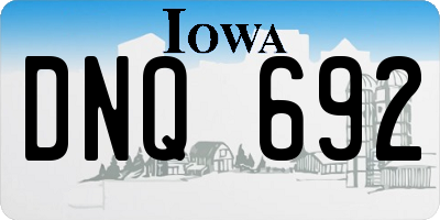 IA license plate DNQ692