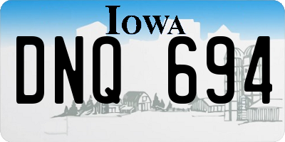 IA license plate DNQ694