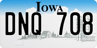 IA license plate DNQ708
