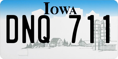 IA license plate DNQ711