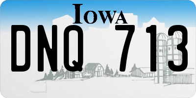 IA license plate DNQ713