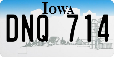 IA license plate DNQ714