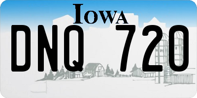 IA license plate DNQ720