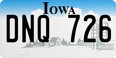 IA license plate DNQ726