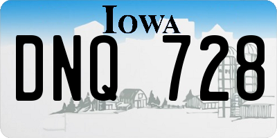IA license plate DNQ728