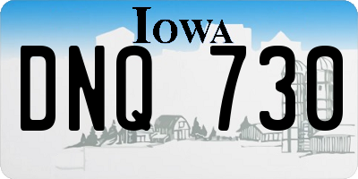 IA license plate DNQ730