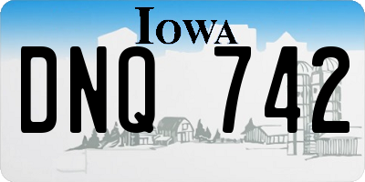 IA license plate DNQ742