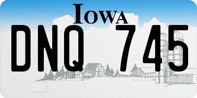 IA license plate DNQ745