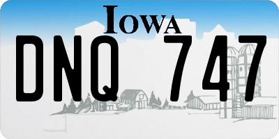 IA license plate DNQ747