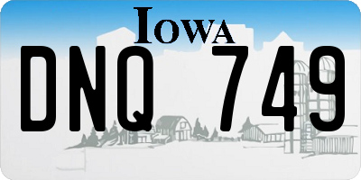 IA license plate DNQ749