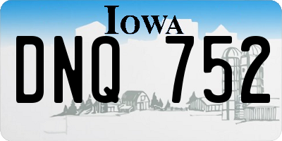 IA license plate DNQ752
