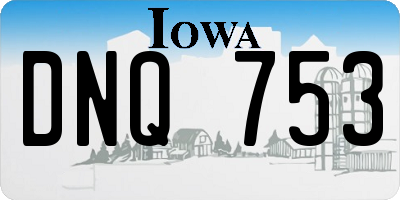 IA license plate DNQ753