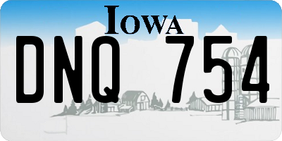 IA license plate DNQ754