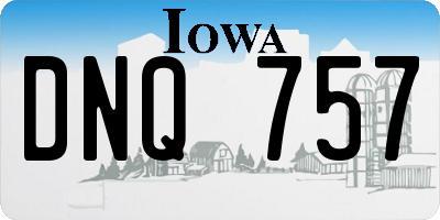 IA license plate DNQ757