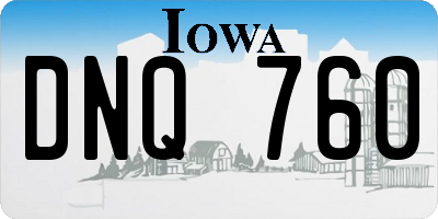 IA license plate DNQ760