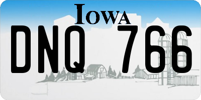 IA license plate DNQ766