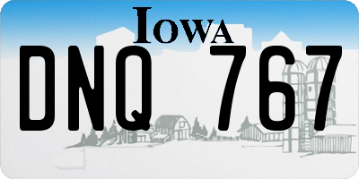 IA license plate DNQ767