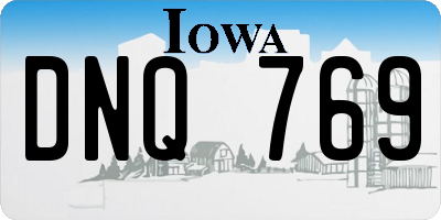 IA license plate DNQ769