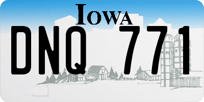 IA license plate DNQ771