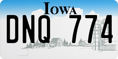 IA license plate DNQ774