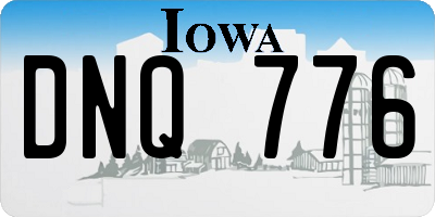 IA license plate DNQ776