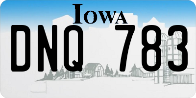 IA license plate DNQ783