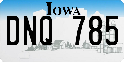 IA license plate DNQ785