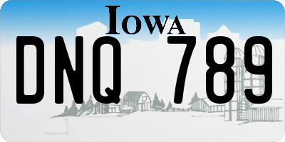 IA license plate DNQ789