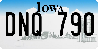 IA license plate DNQ790