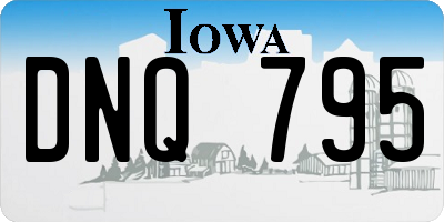 IA license plate DNQ795