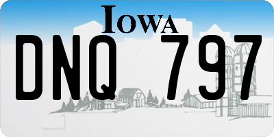IA license plate DNQ797