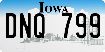 IA license plate DNQ799