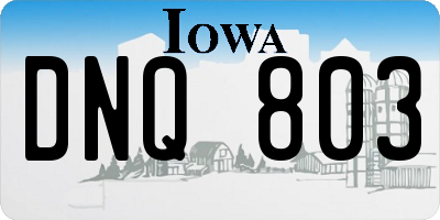 IA license plate DNQ803