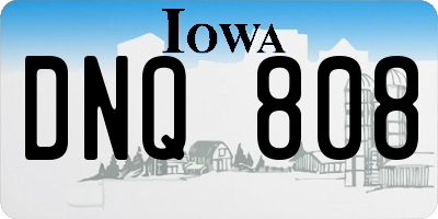 IA license plate DNQ808