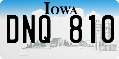 IA license plate DNQ810